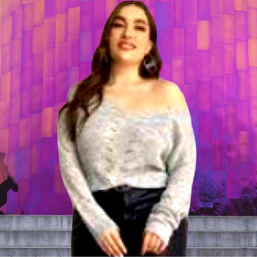 🆕Boutique Women’s plussize Heather Gray Lightweight Off-the-Shoulder Sweater❤️3X